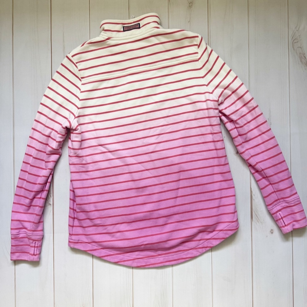 Vineyard Vines Striped Ombré Shep Half-Zip Shirt - Picture 5 of 7